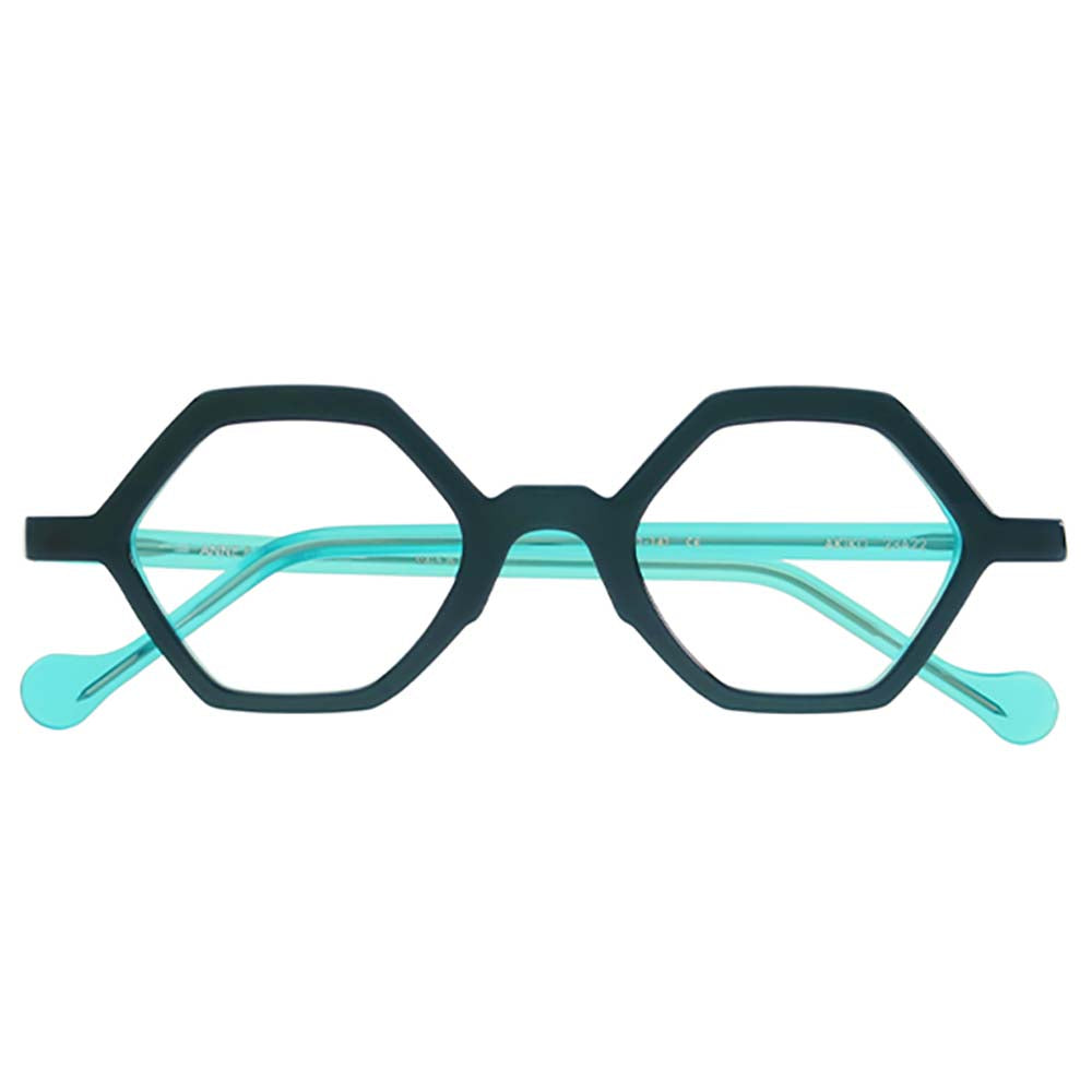 green turquoise eyewear from anne et valentin model akiko