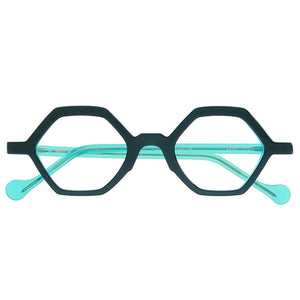 green turquoise eyewear from anne et valentin model akiko