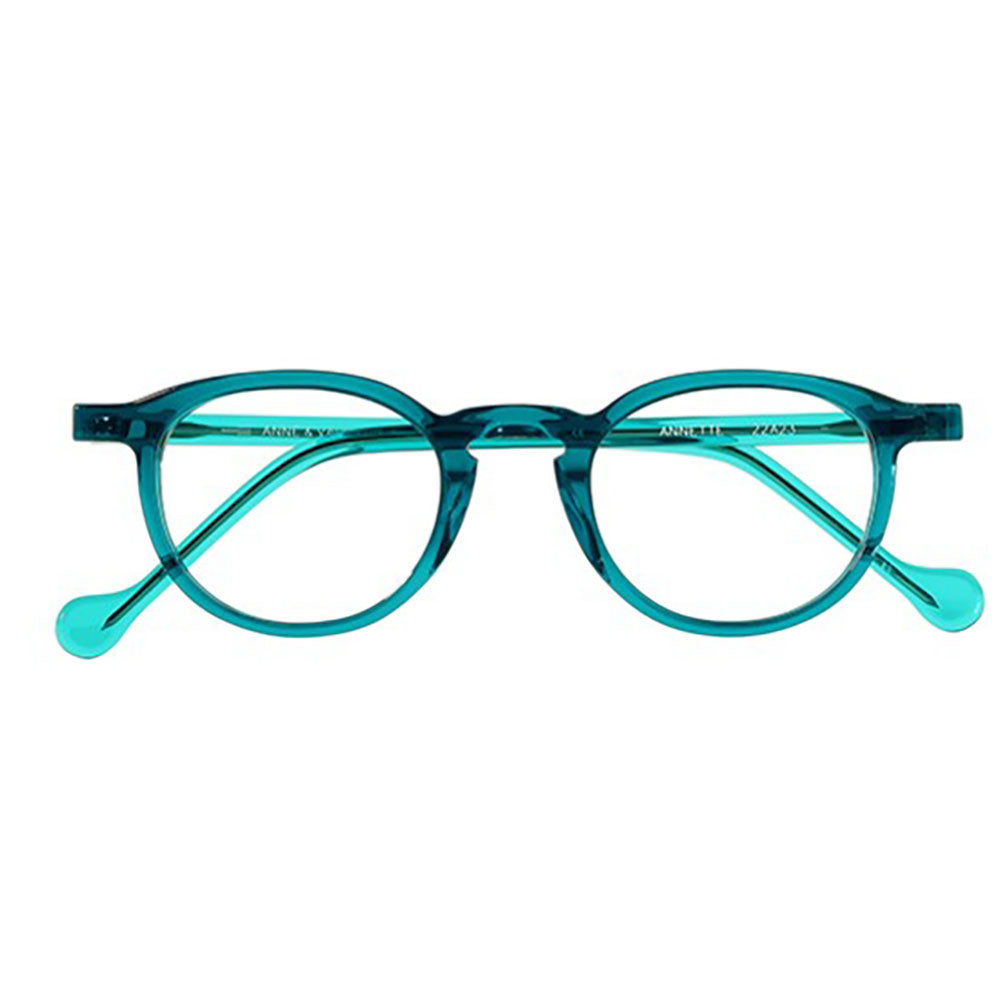 turquoise eyewear rounded for medium small faces anne et valentin annette
