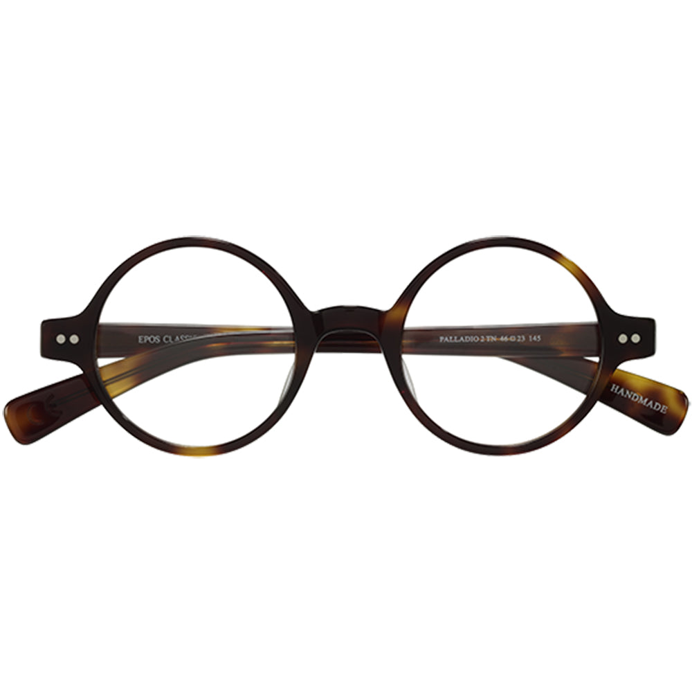 Tortoise circular eyewear from italian brand epos model palladio 2 ntn