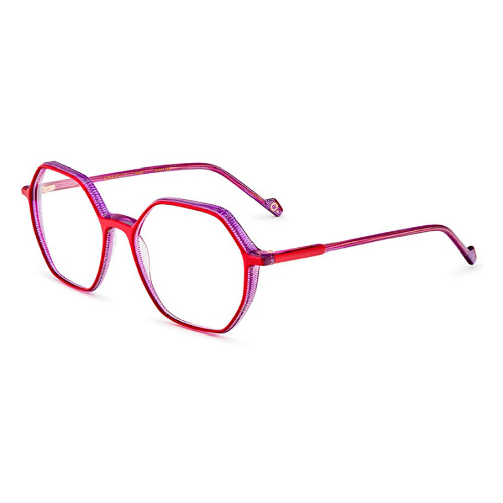 red hexagonal eyewear from etnia barcelona 