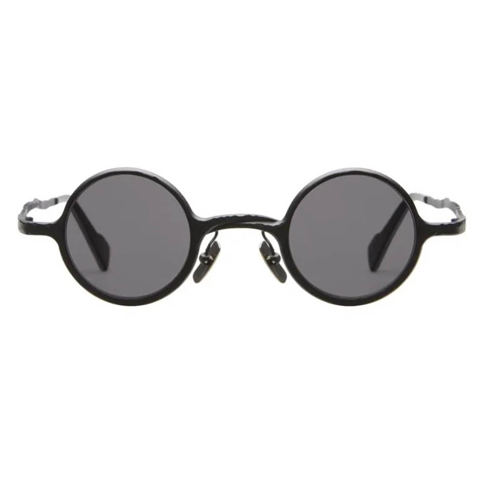 occhiali da sole in metallo maltellato fresato made in italy kuboraum z17 