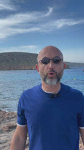occhiali da sole kuboraum a ibiza playa de comte