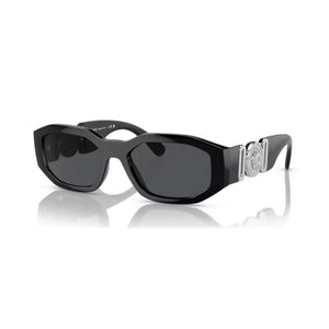black versace sunglasses geometrical medusa logo silver 4361 5422287