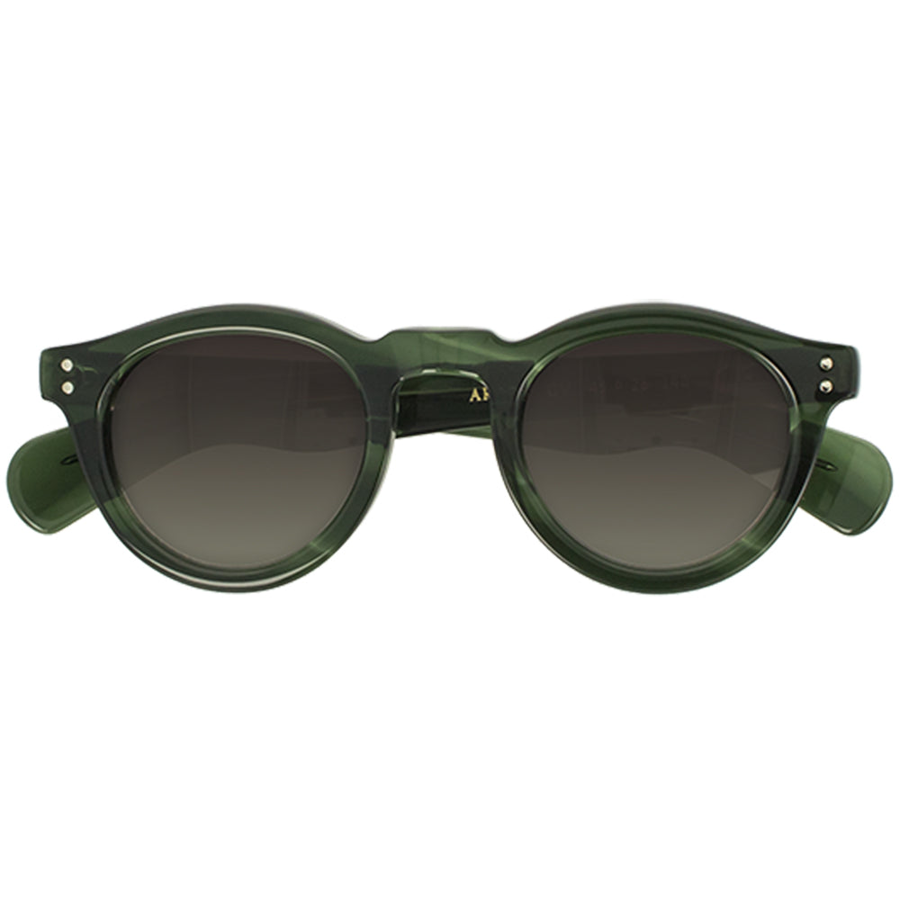 round and thick retro green sunglasses epos argo