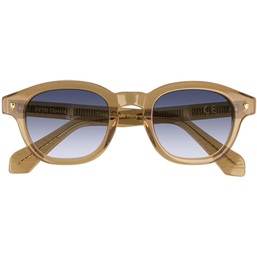 Epos Otello sunglasses in light brown acetate with blue gradient lenses are luxurious and of great style for a classic and refined man who loves tailoring and high quality objects