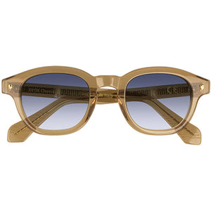Epos Otello sunglasses in light brown acetate with blue gradient lenses are luxurious and of great style for a classic and refined man who loves tailoring and high quality objects