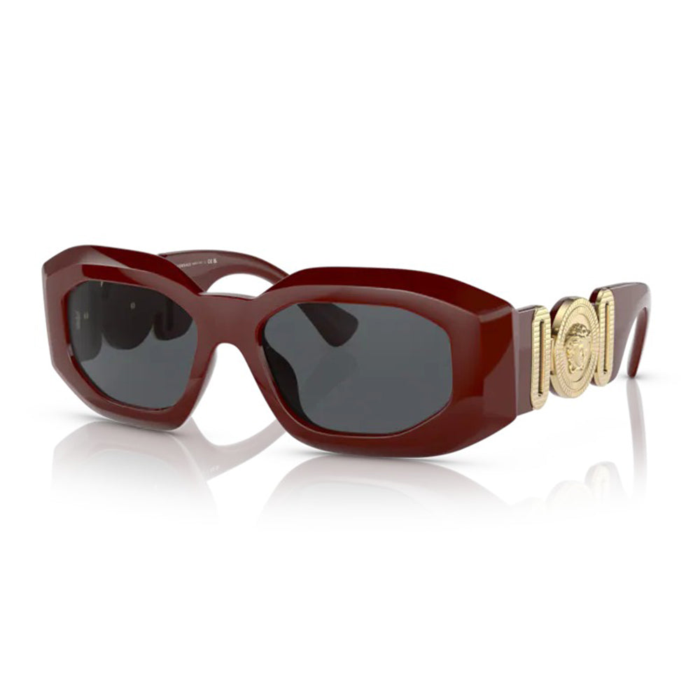 occhiali da sole versace medusa bold geometrici colore bordeaux